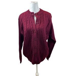 Ladies Vintage Vanguard Brand 100% Virgin‎ Acrylic Cardigan Sweater Size Large